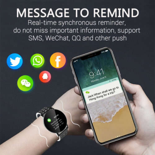 119 Plus Men Women Heart Rate Monitor Smart Watches - Android/ iOS