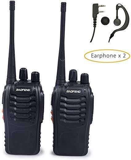 BAOFENG BF-888S 5W 400~470MHz 16-CH Walkie Talkie Set - Black
