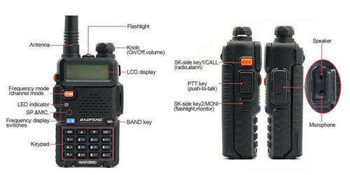 Quality Black UV-5R Dual Band Two Way Radio