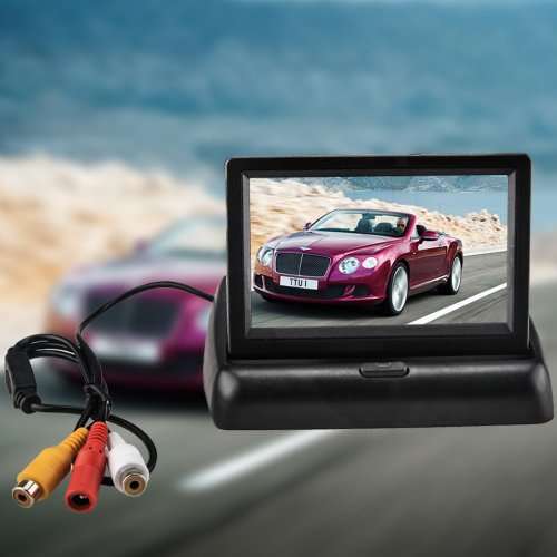 Foldable 4.3 Inch Anti-Glare Color LCD TFT Rear View Monitor Display Screen