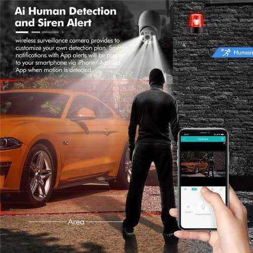 1080P Security Camera WIFI Outdoor PTZ Speed Dome Wireless IP Camera