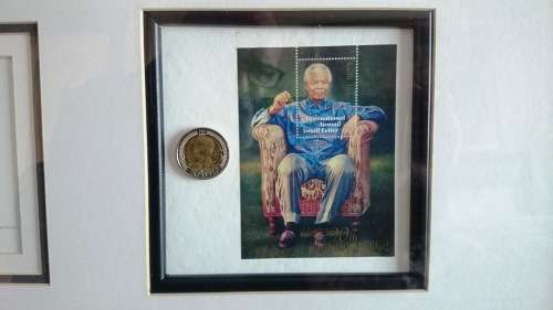 Nelson Mandela  limited addition frame with coin photo