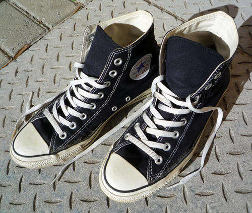 Converse Chuck Taylor All Star Hi Top Sneakers UK8 Black