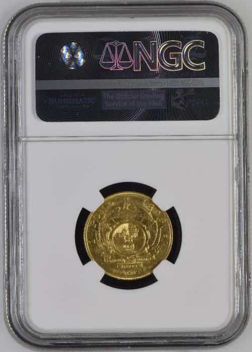 South Africa 1898 Pond Paul Kruger pre Boer War ZAR gold coin MS63