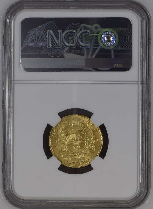 South Africa 1898 Pond Paul Kruger pre Boer War ZAR gold coin MS61