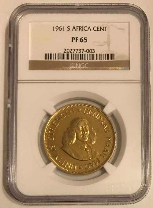 South Africa 1961 1c Cent High Grade Proof