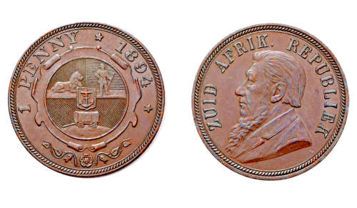 South Africa 1894 Penny Paul Kruger pre Boer War ZAR