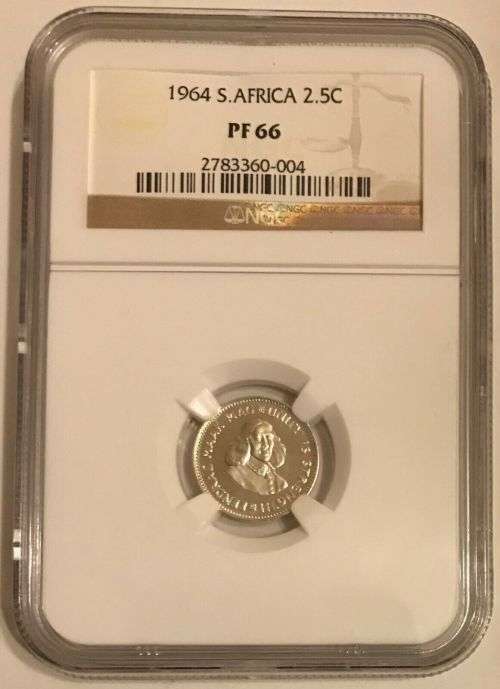 South Africa 1964 2.5c Cent High Grade Proof