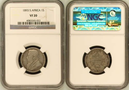 South Africa 1893 1 Shilling Paul Kruger pre Boer War ZAR