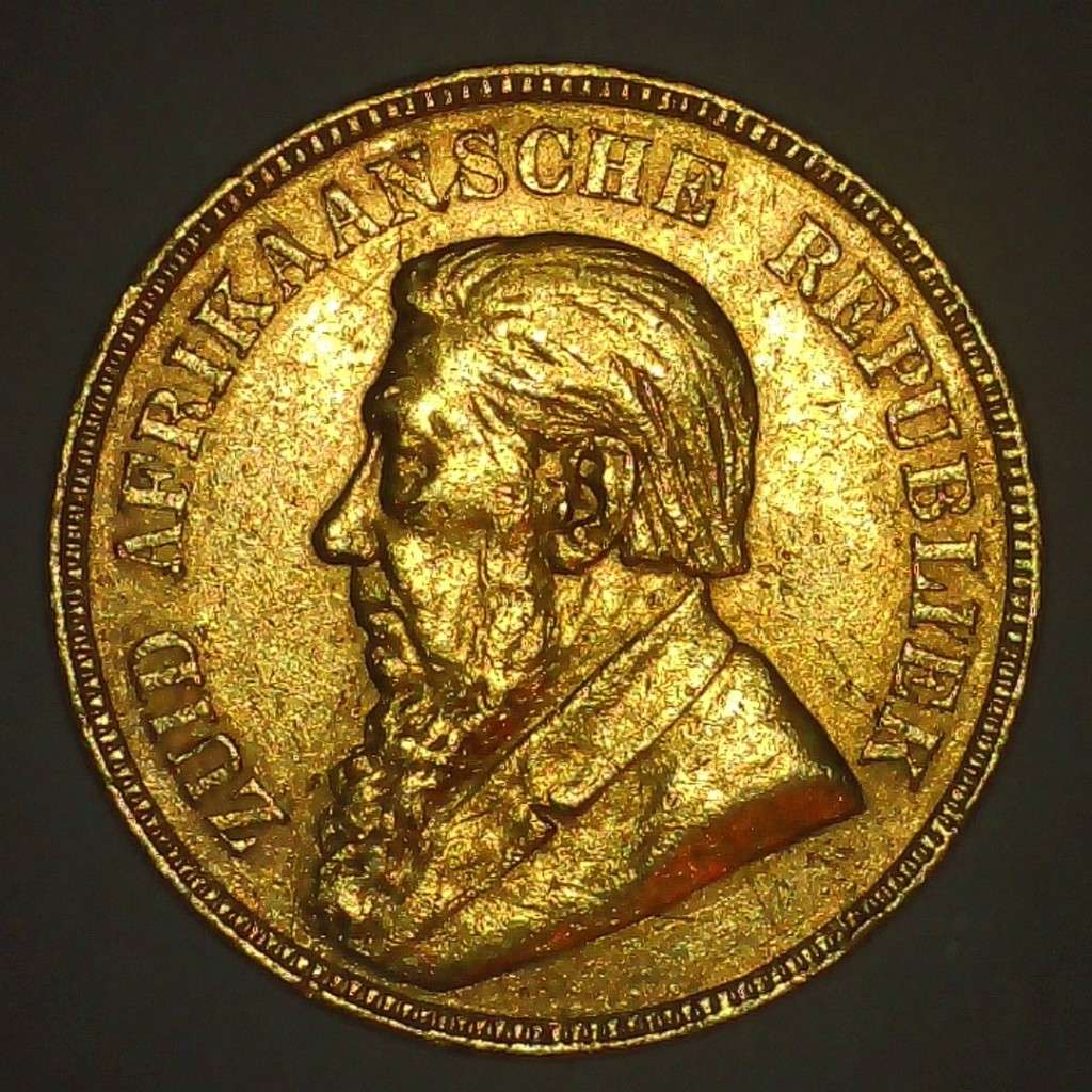 South Africa 1894 Pond Paul Kruger pre Boer War ZAR gold coin