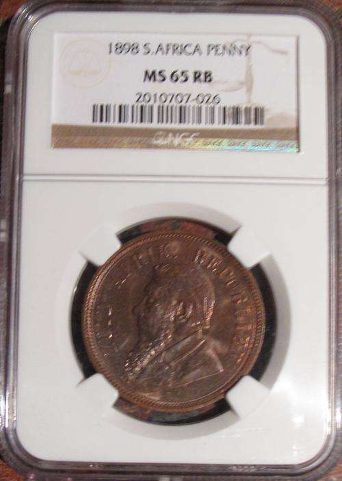 South Africa 1898 ZAR Penny ***MS65RB***