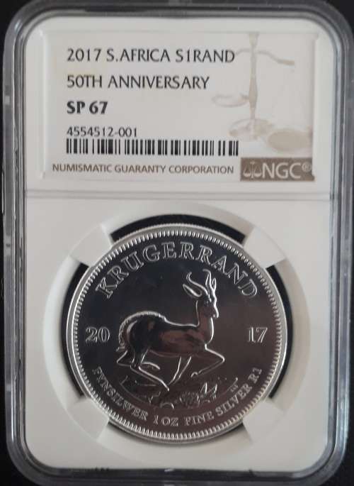 NGC GRADED SP 67 SILVER KRUGER RAND