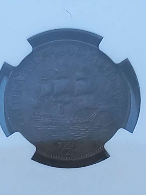 1940 1/2 PENNY NGC GRADED VF ENVIRONMENTAL DAMAGED