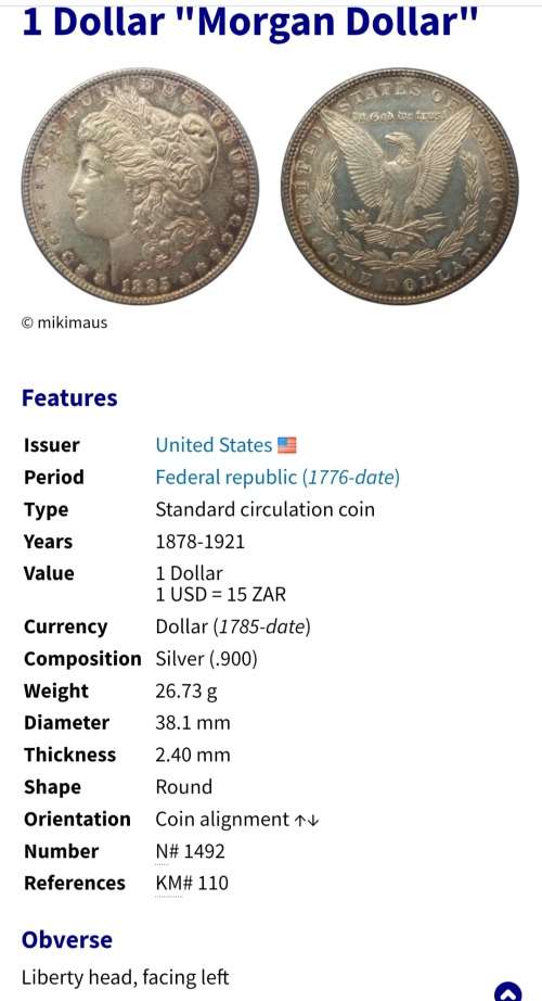 1921 SILVER MORGAN DOLLAR