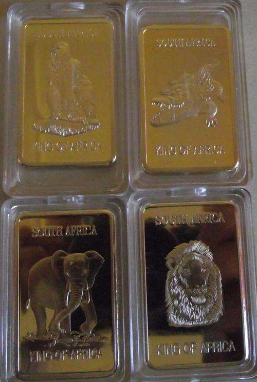 1OZ GOLD PLATED AWESOME!! THE FOUR GREATS FOR ONE BID!!!