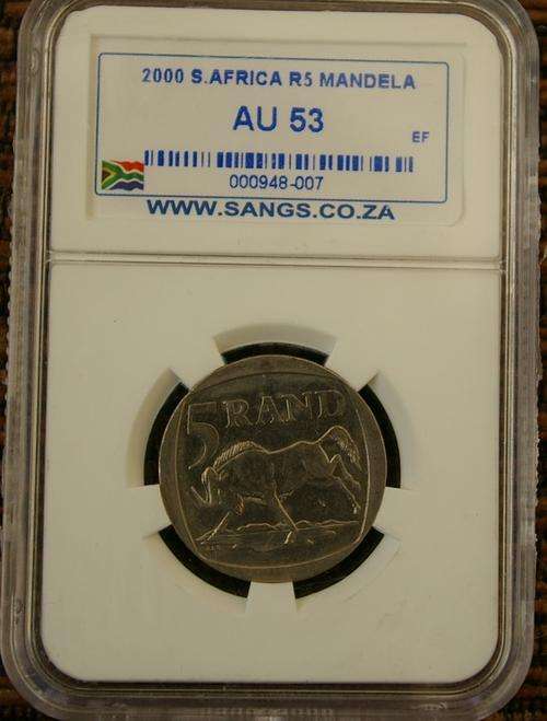 AU53 SANGS GRADED 2000 SMILEY R5
