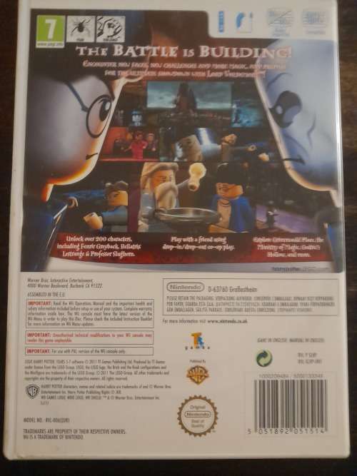 WII NINTENDO GAME   LEGO Harry Potter 5-7 Years