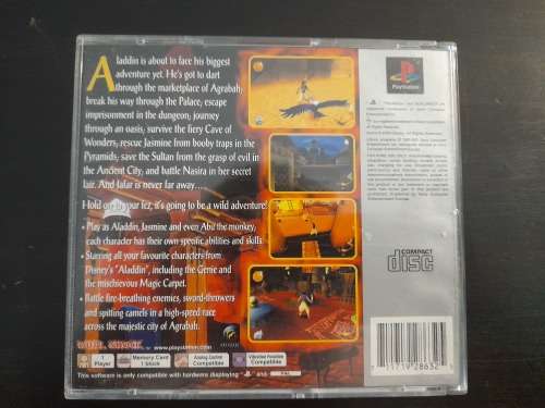 Disney`s Aladdin in Nasira`s Revenge PS 1 GAME Disc Excellent condition!