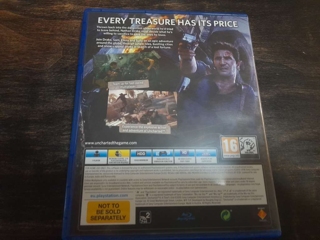 Uncharted  4 A Thiefs End SONY PLAYSTATION PS4 GAME