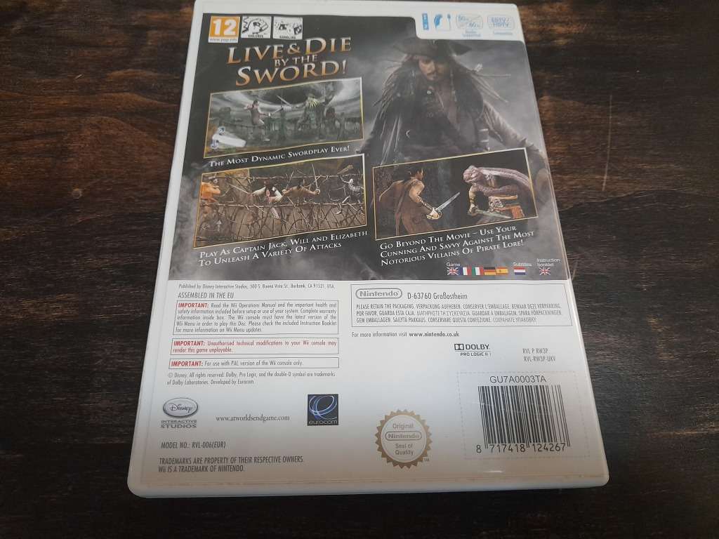 Pirates of the Caribbean At World`s End WII NINTENDO GAME