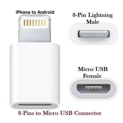 Micro USB Adapter to Apple Lightning X 3