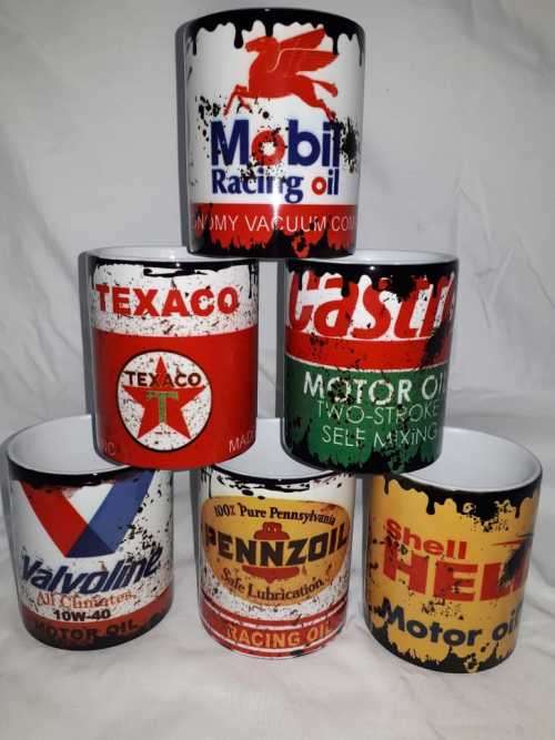Vintage Oil Can Coffee Mugs