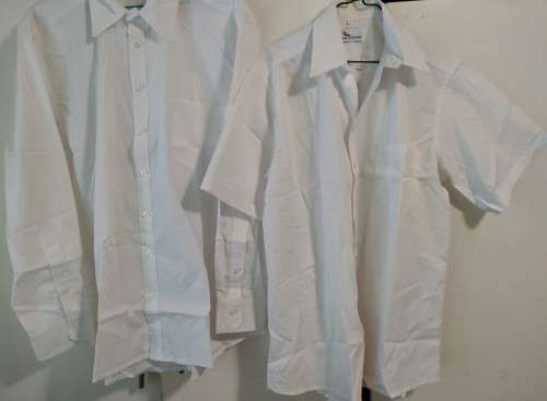 26 X NEW White SHIRTS | BOTH M + F | DIFFERENT SIZES | S + L SLEEVE