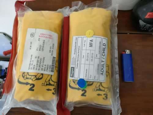 2 X NEW AIRLINE LIFE JACKETS SELF INFLATABLE