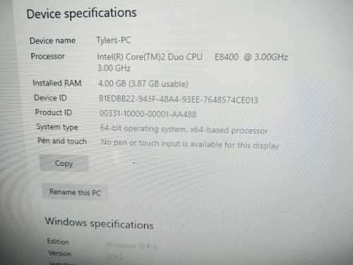 Desktop PC + Monitor + Keyboard + Mouse