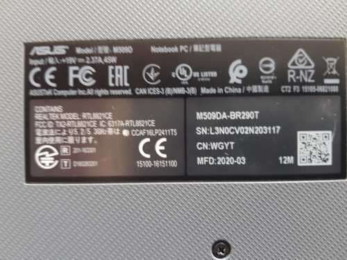 ASUS Laptop 15 M509DA-BR290T Ryzen 5 | 512GB SSD | 8GB | Slate Grey **AS NEW - Demo Unit**