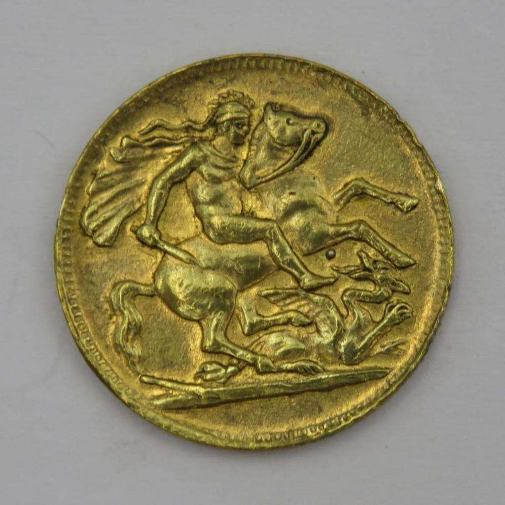 *** Brass British Half Sovereign Coin (Possibly a Copy) ***