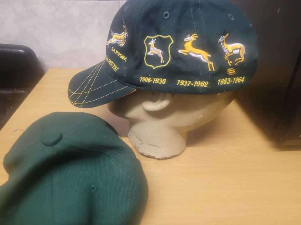 2 x Springbok Rugby Caps New