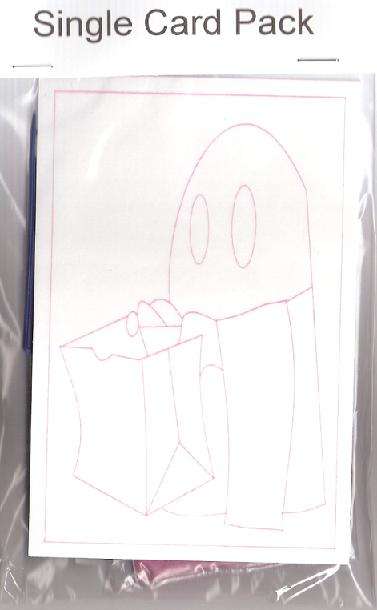 Sand Art Single Card Pack - Trick or Treat Gost image
