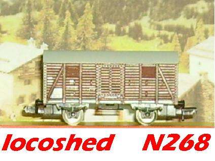 Closed Goods Truck 2-axle/65mm, pre-owned, original box, top condition N0268 PIKO