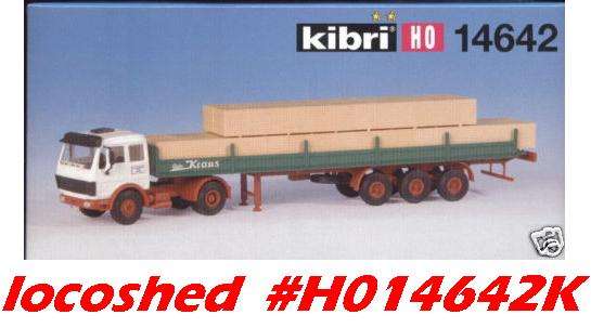 1in87 H0 scale MB articulated loaded Timber Truck 187x32x37mm NEW assembly KIT  #H014642Kibri