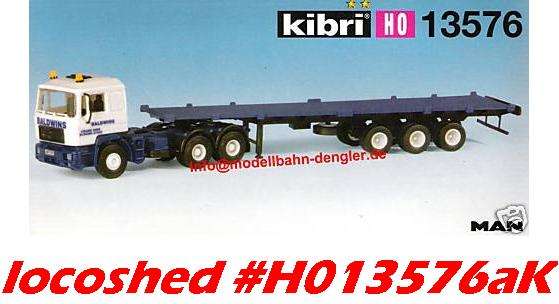 H0 gauge 1:87 MAN Rig Container Horse + Chassis 190x32x38mm Kibri NEW assembly KIT  #H013576aKibri