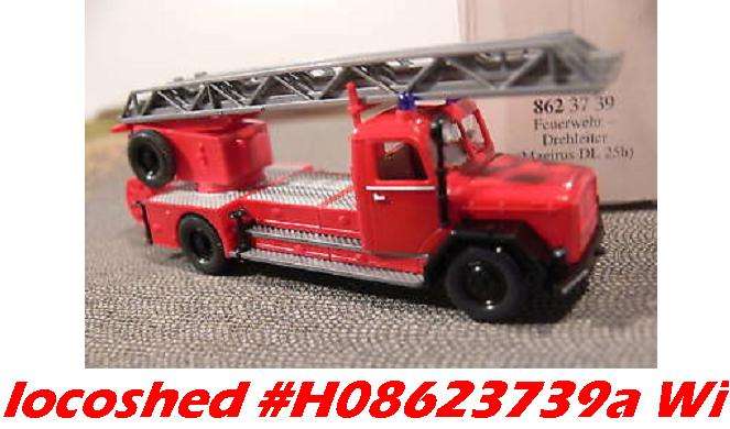 Magirus DL25 Firebrigade Swivel Ladder H01/87 Wiking 8623739 NEW+boxed  #9335 Wiking