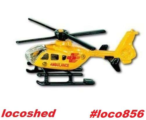 Helicopter - Emergency Ambulance Helicopter 1in55 scale Siku, NEW orig blister #loco856