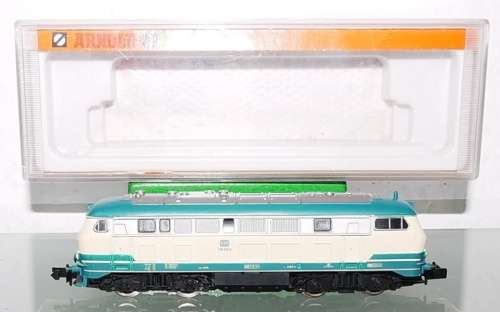 BR218 Diesel Locomotive, long haul, 4 axles, analogue, pre-owned, top condition, boxed N2054 Arnold