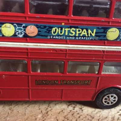 London Routemaster Bus 1956 "OUTSPAN" pre-owned unboxed (minimal to light wear, collector cond.)