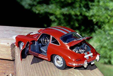 Porsche 356 B Cup Racer 1961 red, pre-owned, unboxed, collector condition, minimal wear #Ub24-008