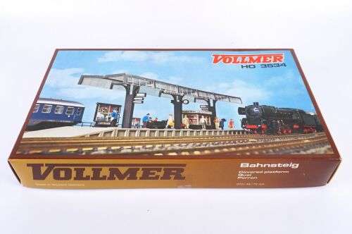H0 gauge Station Platform (370x48x70mm h) H0.1-87.HO Vollmer.3534