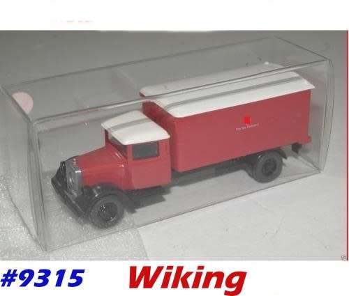 Mercedes-Benz L2500 1935 Reichspost/Imperial Mail Truck 1935 red H01/87 NEW+boxed #9315 Wiking