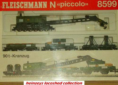 N gauge Heavy Duty 90tons Crane Train by Fleischmann - top condition - 7 days maney-back-guarantee!