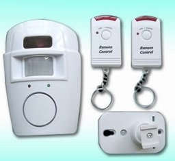 Motion Detector Alarm Kit - Remote Controlled On/Off - Keep your valuables secure - LOUD 105db siren