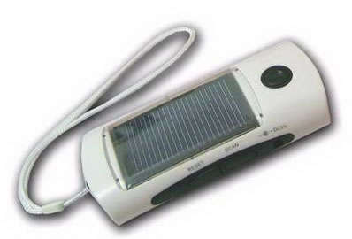 Solar Flashlight with built-in Radio and Mobile Phone Charger