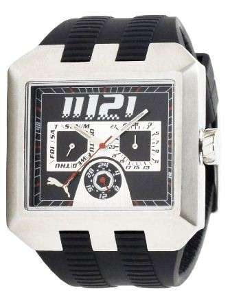 PUMA Men's PU910581002 Visor Multifunction Black Dial Watch