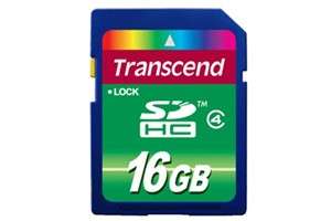 Transcend 16G Memory Card - SDHC Class 4 (Standard)