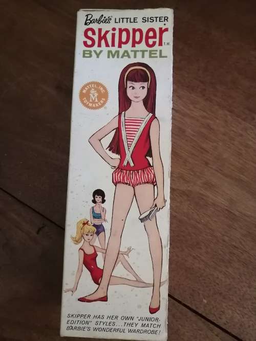 Vintage SKIPPER Doll Mattel #0950 Original yellow dress 1963-64