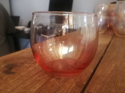 Pink vintage glass